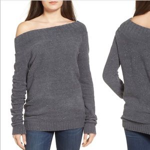 Hinge off shoulder sweater